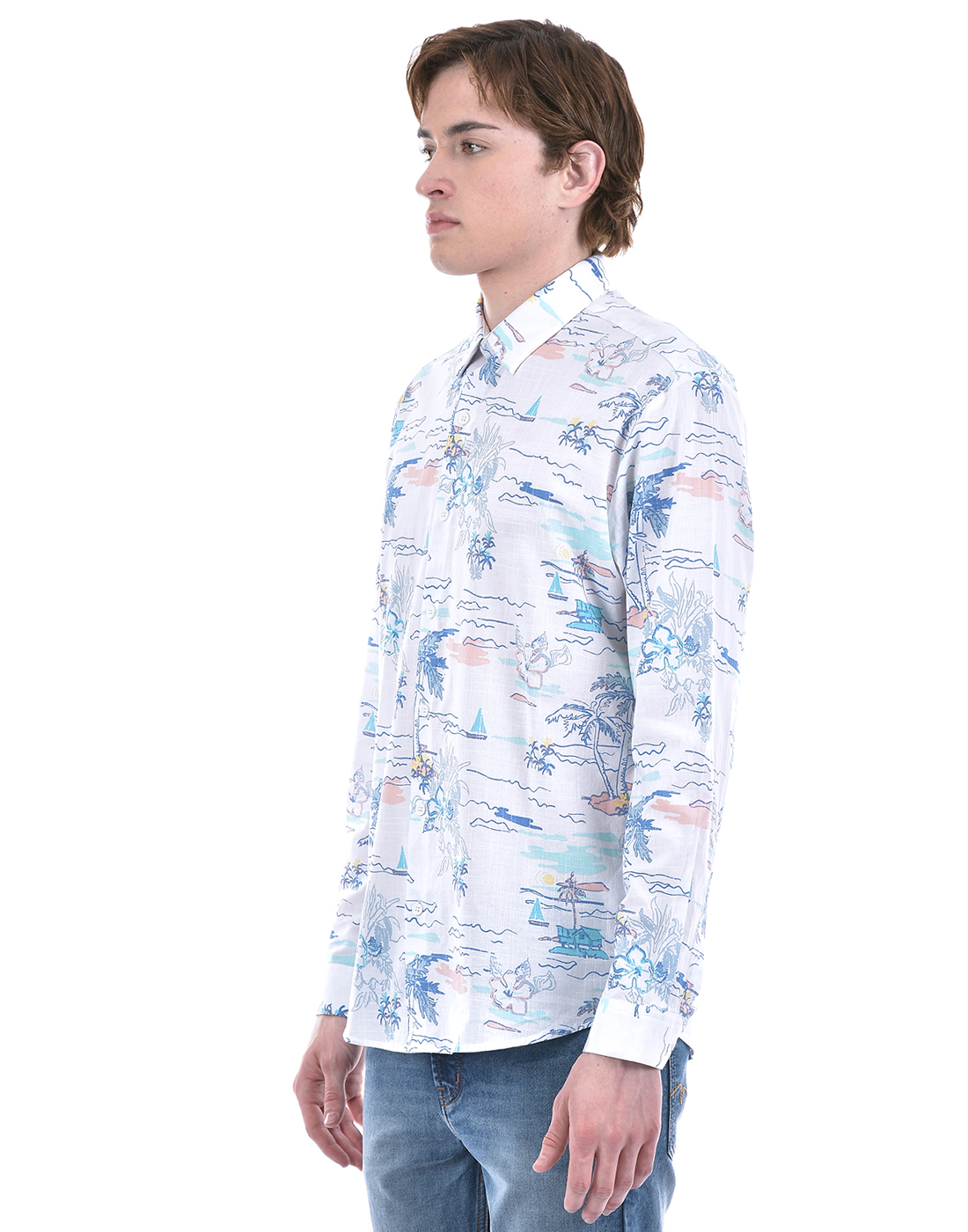 Numero Uno Men Graphic Print White Shirt
